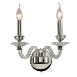 W9477-2 Nickel/Iron+clear glass+clear crystal  Бра (MODERN LAMP)