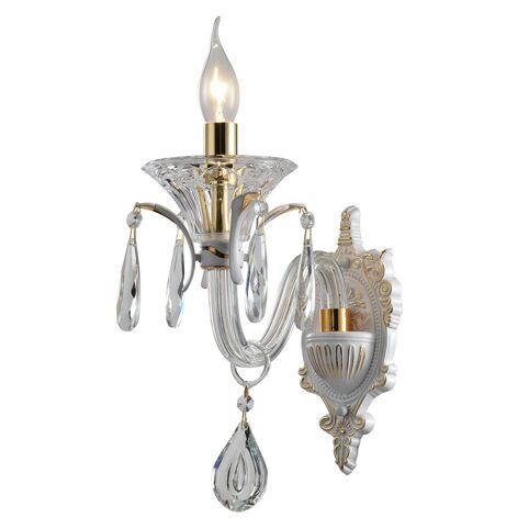 W9212-1 Gold/White metal+Clear Glass Бра (MODERN LAMP)