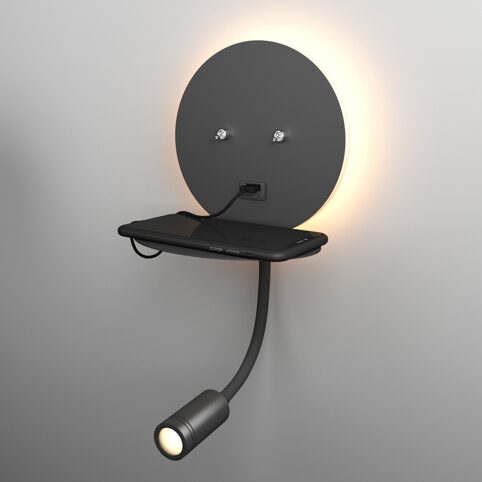 MRL LED 1017 / Св-ник настенный светодиодный LUNGO Черный (ЭКСТ)