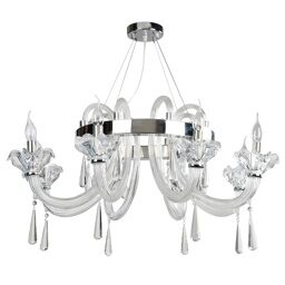 P5501-8 Iron+stainless steel+ cleare glass/crystal Люстра (MODERN LAMP)